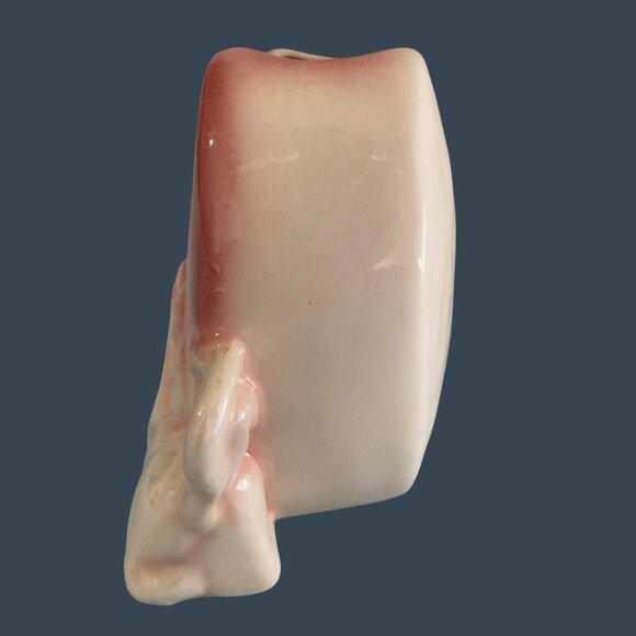 Vintage Heart Shaped Unicorn Planter Vase Pink And White - Picture 4 of 8